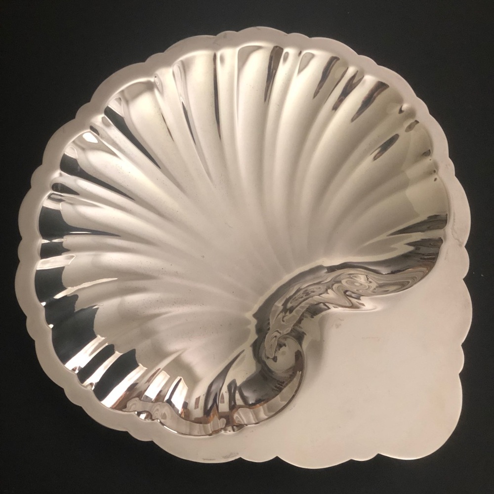 Silver Shell Footed Serving Tray - Large - Picture 14 of 14